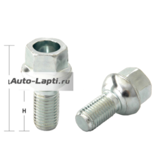 Болт M12x1,5 (40/ 21) hex17 сфера цинк (ИТАЛИЯ) LS17A21F BC
