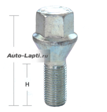 Болт M12x1,5 (56/ 28) hex17 конус цинк (ИТАЛИЯ) 303057Z CF