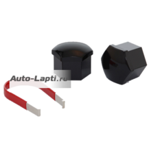 Комплект пластиковых колпачков hex21, blister 20+1, BLACK, JN-9966 LS
