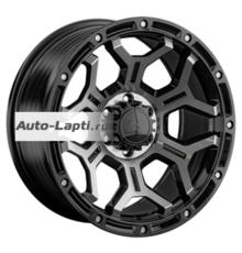 LS FlowForming 9x17/6x114,3 ET25 D67,1 RC68 BKF (конус, Колпак+лого)